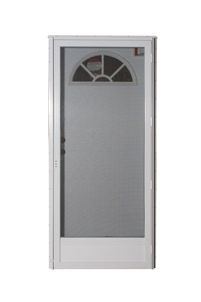 34″ x 76″ Right Hand Fan Window White/White Core 4″ Jamb White Standard Storm *Full View Storm Shown