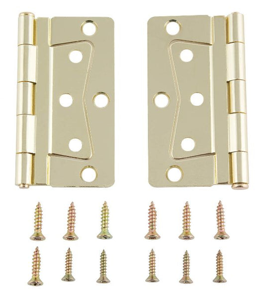 Door Hinge – Polished Brass, 2/Pack