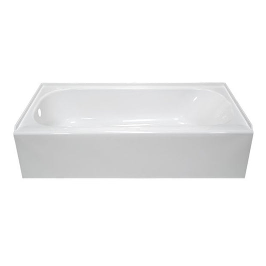 27″ x 54″ Acrylic Tub Center Drain – White