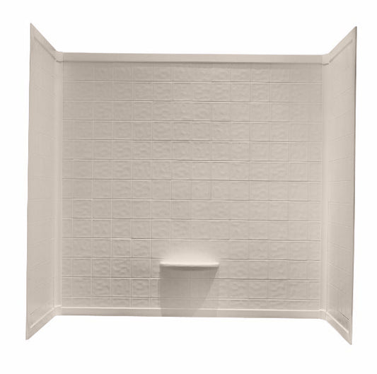 27″ x 54″ Surround 1-Piece for Standard Tile – Almond