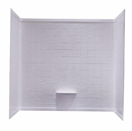 27″ x 54″ Surround 1-Piece for Standard Tile – White