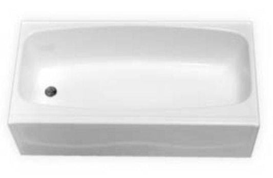 27″ x 54″ Fiberglass Tub Left Hand Drain – White