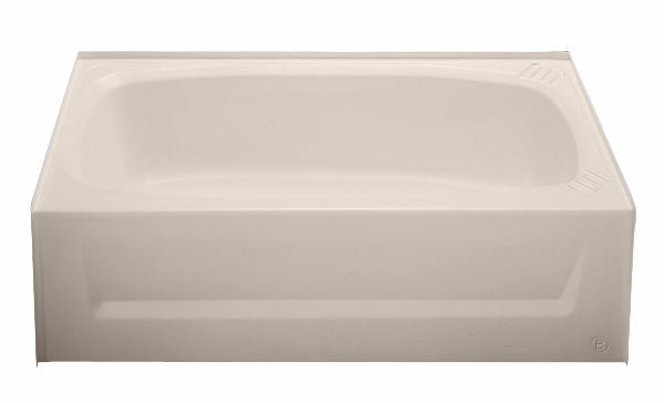 27″ x 54″ Plastic Boxed Tub Left Hand Drain – Almond