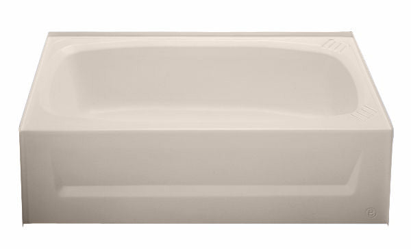 27″ x 54″ Plastic Boxed Tub Right Hand Drain – Almond