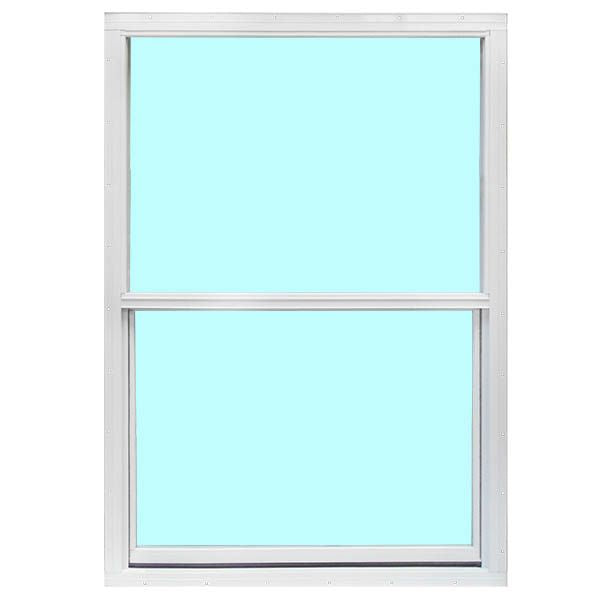 30″ x 53″ Aluminum Vertical Slider Window – No Holes – White