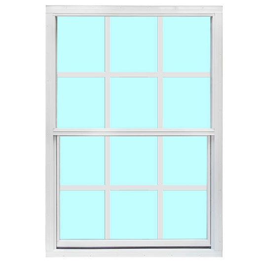 30" X 30" ALUMINUM VERTICAL SLIDER 6/6 GRIDS - WHITE